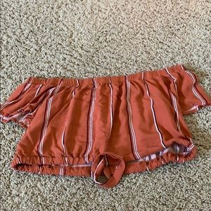 Pacsun LA Hearts striped off the shoulder top